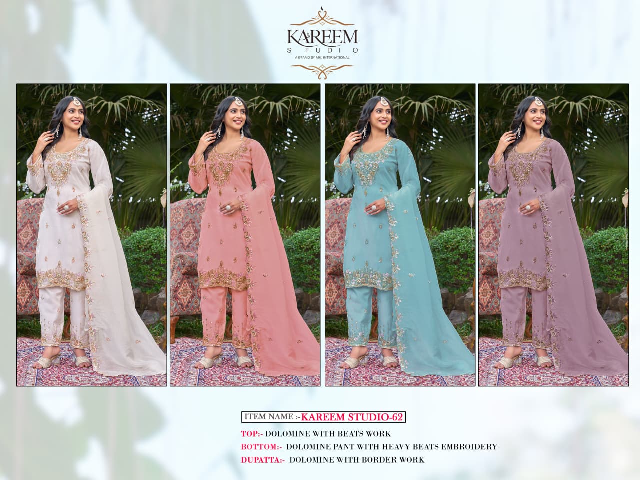 Silk Sharara with Border and Beat Work